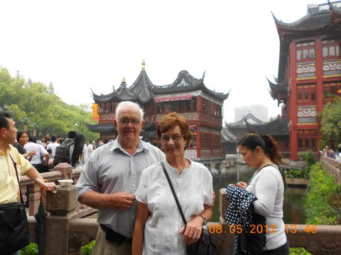 Frank & Elizabeth Parker in Yu Garden of Shanghai