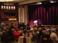 Guests have a dinner in the Regal palace.