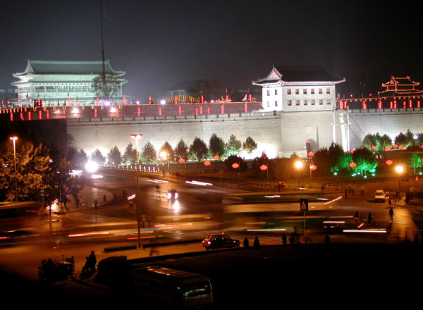 Ancient Wall City at night